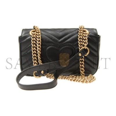 GUCCI GG MARMONT MATELASSÉ LEATHER SUPER MINI BAG 446744 (22*13*6cm)